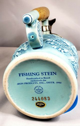 Vintage Avon 1990 Fresh Water Fishing Beer Stein 6