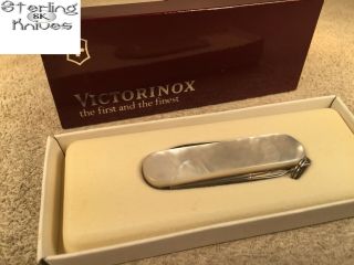 2 - 1/4 " Closed Victorinox Switzerland Classic Knife Mother Of Pearl Handles