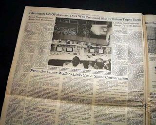 APOLLO 11 Man Lands on the Moon NEIL ARMSTRONG & Buzz Aldrin 1969 NYC Newspaper 5