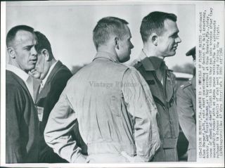 1966 Wire Photo Nasa David Scott Neil Armstrong Alan Shepard Cape Kennedy 7x9