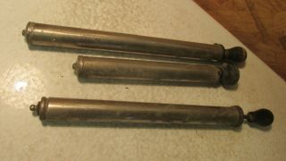 3 Antique Nickel Plated Coleman Type Lamp Pump Parts