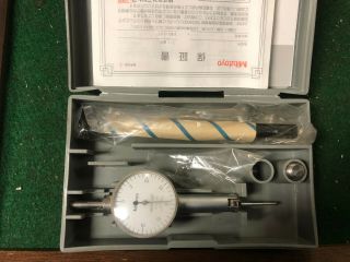 Machinist Tools Lathe Mill Mitutoyo Dial Indicator Gage Set 513 - 118 In Case