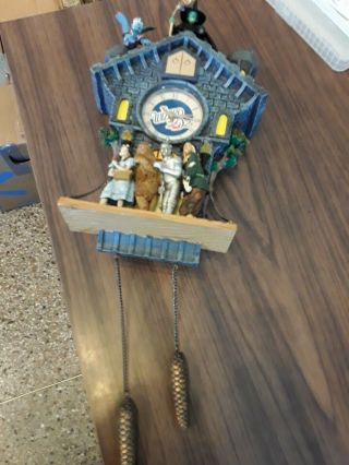 The Wizard Of Oz " All In Good Time " Wall Cuckoo Clock Bradford Exchange