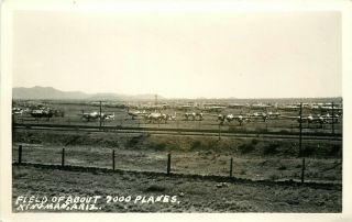 Field Of About 7000 (ww2 Surplus) Planes Real Photo Postcard