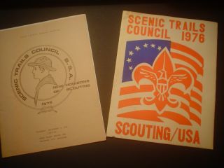 Vintage Boy Scouts Mi Scenic Trails Council 1975,  1976 Annual Meeting Programs