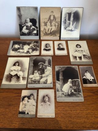 Wonderful Group Of Carte De Visite Photographs Hill Family 1890s London & Dorset