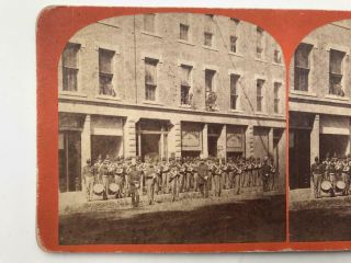 1860s Stereoview Civil War Union Soldiers Winsted Connecticut By K T Sheldon