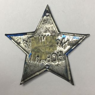 1896 McKINLEY AND HOBART PRESIDENTIAL CAMPAIGN STAR - SHAPED BADGE PIN BUTTON 3