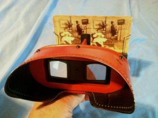 Stereoscopic Stereoview Viewer & 10 each 3 - D View Cards.  Vintage collectables 2