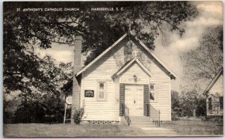 Hardeeville,  South Carolina Postcard " St.  Anthony 