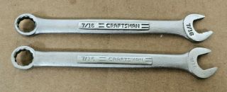 Two Craftsman Vv Combination Wrenches 7/16  12 Pt