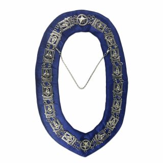 Masonic Blue Lodge Past Master Collar Chain & Jewelry Gloves Regalia Bundle 2