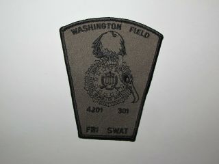 Washington D.  C.  Us Doj Justice Fbi Field Office Swat Federal Police Patch Old