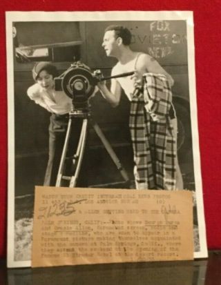1933 George Burns And Gracie Allen " Behind The Camera " Early Photo Of Comedy Duo