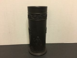 Wedgwood Rare Black On Black Basalt 6 1/4” Inches Tall Exc.  Cond
