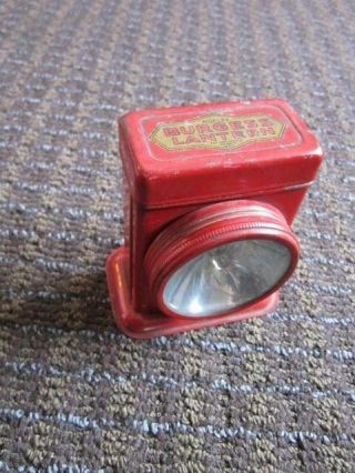 Vtg Burgess Lantern Red Fl22 Patent Applied For Small Not Old Flashlight