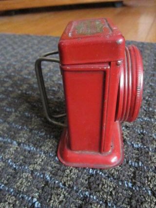 Vtg Burgess Lantern Red FL22 Patent Applied For Small NOT Old Flashlight 3