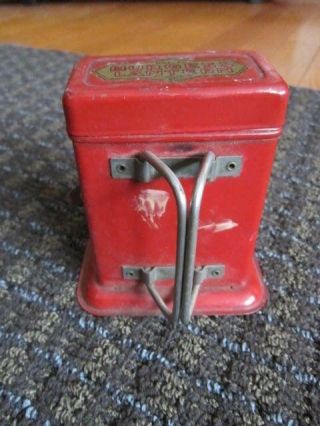 Vtg Burgess Lantern Red FL22 Patent Applied For Small NOT Old Flashlight 4