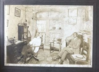 Rare Antique Photograph African American Physician Doctor Early 1900s Cabinet
