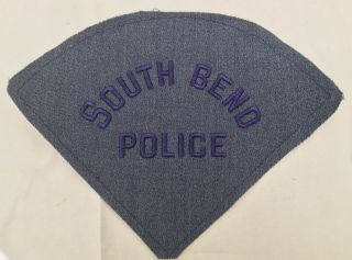 South Bend Police,  Indiana Huge Size Old Cheesecloth Shoulder Patch