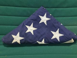 Vintage 48 Star United States Of America Cotton Flag Valley Forge Usa 5x9 - 1/2 Ft