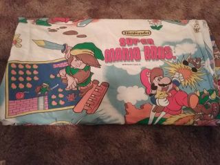 Vintage 1988 Nintendo Mario Brothers & Legend Of Zelda Twin Flat Sheet