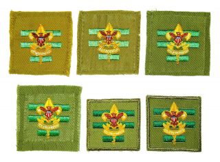 Boy Scouts Of America – 6 Vintage Senior Patrol Leader Badges 1936/1964 -