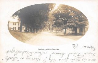 Ashby Ma Main Street Homes Down From Library How Is This For A City? 1907 Rppc