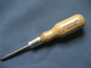 Vintage Wood Handle Stanley 2701 No.  1 Phillips Screwdriver