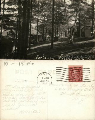Rppc Lochearn,  Fairlee Lake Orange County Vermont Real Photo Post Card 2c Stamp