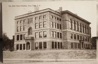 Vintage 1908 High School Sioux Falls South Dakota Post Card