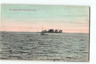 Indian Neck Beach Connecticut Ct Postcard 1908 The Island