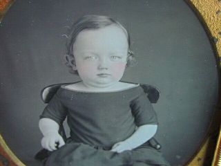 Young Child Sitting On A Chair Daguerreotype Photograph