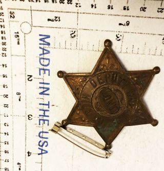 Unfinished Hill County Montana Deputy Sheriff Badge Blank Obsolete Style