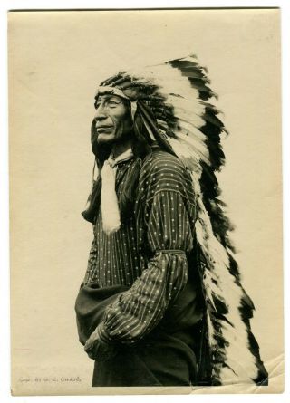 Scarce Photograph Of Chief Iron Tail Native American Buffalo Bill Wild West Show