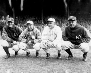 Lou Gehrig,  Tris Speaker,  Ty Cobb And Babe Ruth In 1928 - 8x10 Photo (fb - 469)