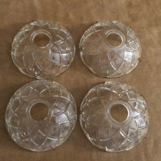4 " Set Of 4 Vintage Crystal Glass Cups Chandelier Replacement Part Cut Bobeche