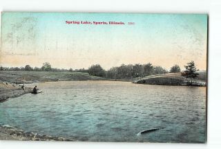 Sparta Illinois Il Postcard 1907 - 1915 Spring Lake