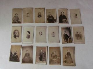 Group Of Cdv Photographs With Civil War Tax Stamps