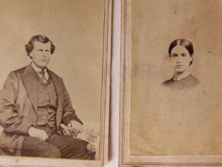 group of cdv photographs with Civil War tax stamps 2