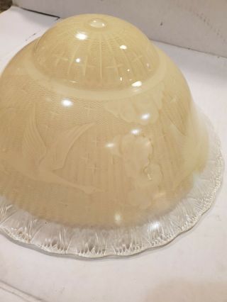 Vintage Glass Ceiling Light Fixture Shade Art Deco 7