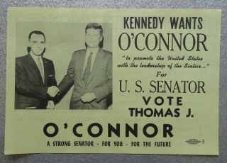 John F.  Kennedy 1960 Western Union Telegram Ad Piece Vote O 