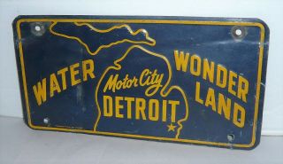 Vintage Water Wonderland Motor City Detroit Personnal License Plate