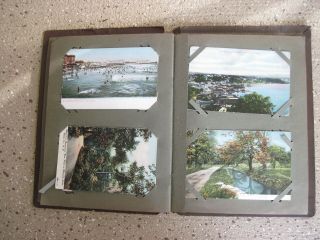 Old Post Card Album with over 60 Vintage Postcards,  Pre - 1920 ' s RPPC ' s Holiday 7