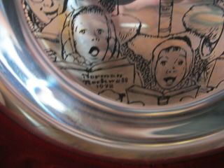 Norman Rockwell 1972 Christmas Plate THE CAROLERS Sterling Silver 3