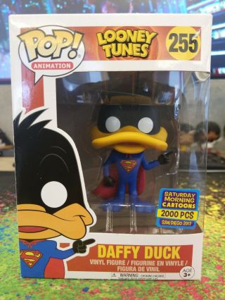 Funko Pop Looney Tunes Daffy Duck 255 Le 2000 Sdcc17 Stupor W / Soft Protector