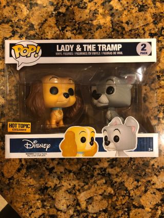 Funko Pop Disney Lady And The Tramp 2 - Pack Hot Topic Exclusive Nib