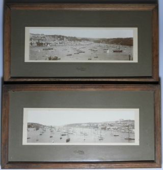 Fowey Cornwall Black & White Photographs In Oak Frames By Fred Kitto