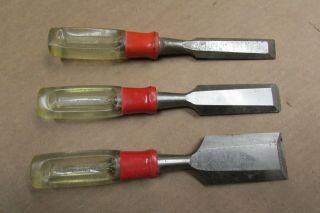 Stanley Handyman Chisels,  Set Of 3,  Vintage Tools