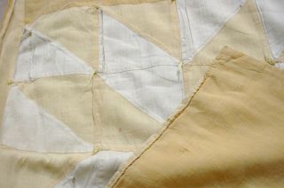 2 VINTAGE YELLOW GOLD WHITE QUILTS 88 